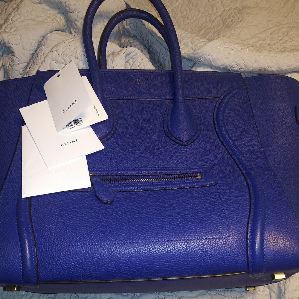 Sold E Bay 🥀Celine mini luggage indigo blue - - Picture 3 of 8